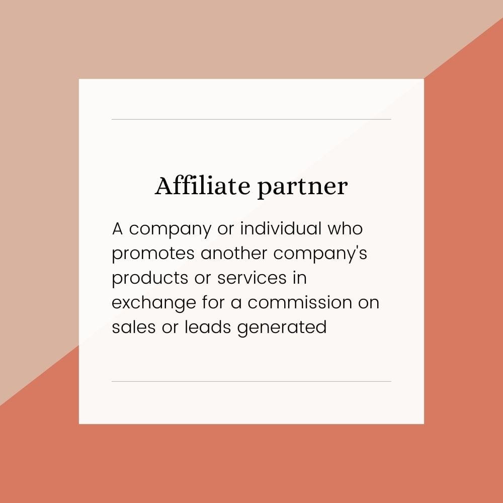 🤝 Happy Partner Terms Friday!

This week's term: Affiliate partner.

For a full list, see our partnerships and tech glossary: hubs.la/Q020SM2P0

#partnership #partnerships #integration #integrations #affiliate #affiliates