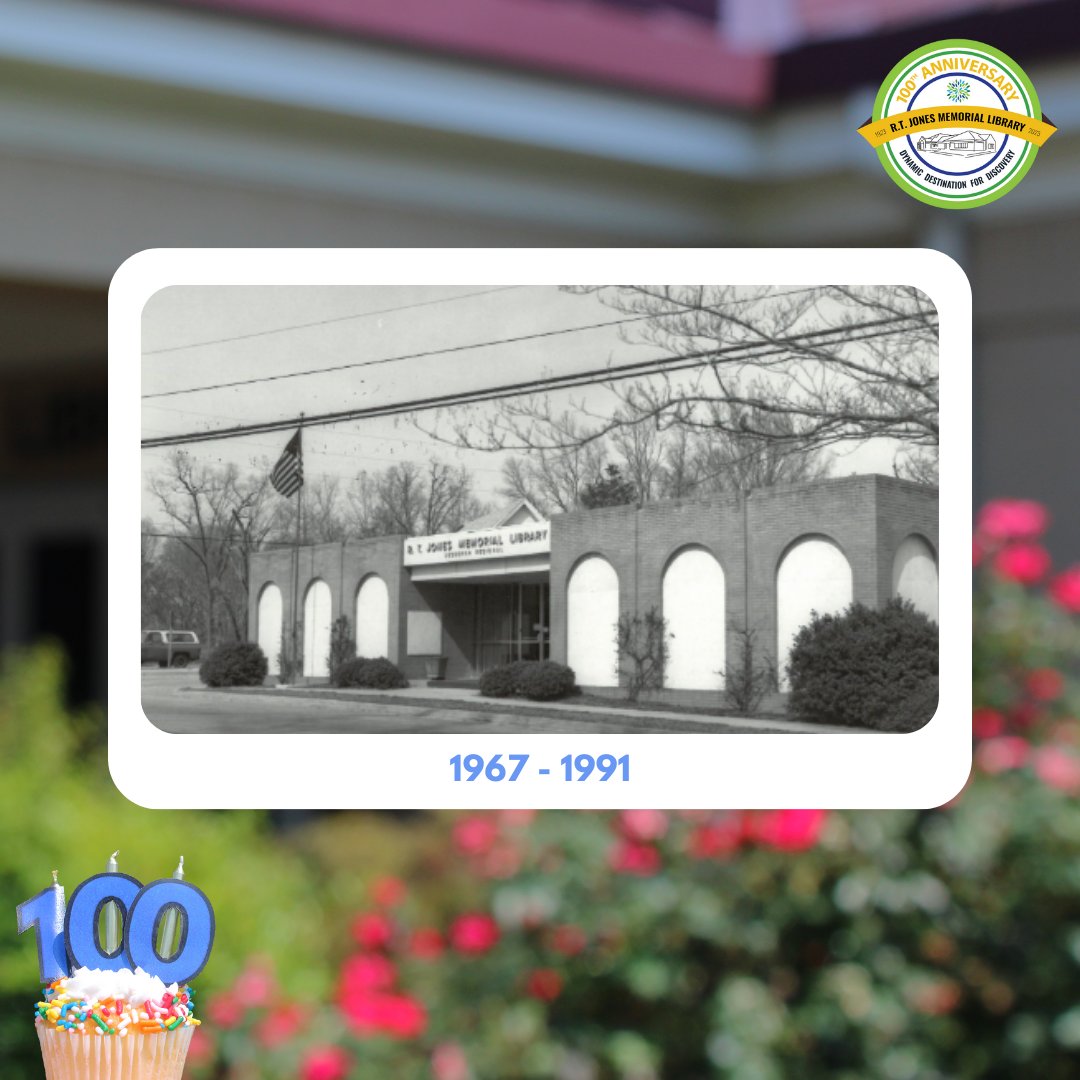 SequoyahRegLib's tweet photo. One more day until our R. T. Jones Memorial Library 100th Birthday Bash & Birthday Gala! π
Swipe to see the library throughout the years!
#SeqLib #GeorgiaLibraries https://t.co/t8Q9hQGzCT