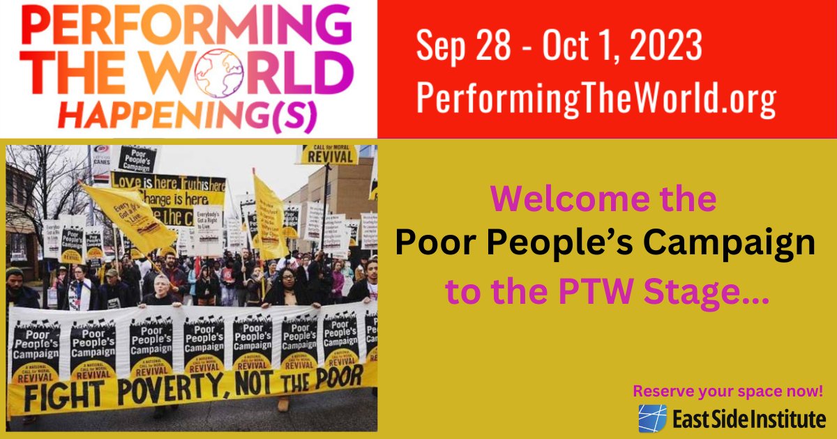 Come explore the expressive arts as a critical tool for building a successful movement. The Poor People’s Campaign lifts  the voices of the poor through creating new instruments for social movements.
ow.ly/1xHf50PIQQM
#PoorPeoplesCampaign #VoiceOfThePoor #SocialMovements