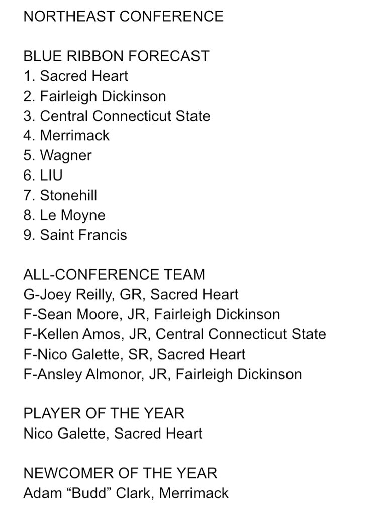 pioneer_pride's tweet image. I’m hearing that the 2023 @BlueRibbonSport is live today, go get your copy if you haven’t already! 

I’m expecting big things out of @SHU_MensHoops - they’re my preseason #1 with Nico Galette as my predicted #NECMBB POY. Guard Joey Reilly also cracks my preseason first team.