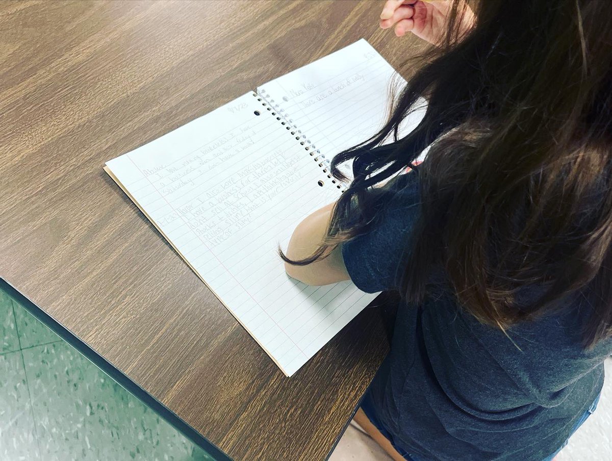 SchmittInSchool's tweet photo. 5 yrs since I’ve left gen Ed. I ❤️ the creativity that’s come w/ STEAM & GT. However, I do miss the community we would build in a HR. 1 of my fave ways to build that is topic journals. This year I’m using them w/ GT ELA Ss & they ❤️them! #WritingForFun #FreeWrite #TullyProud https://t.co/EfQ94CZXKL