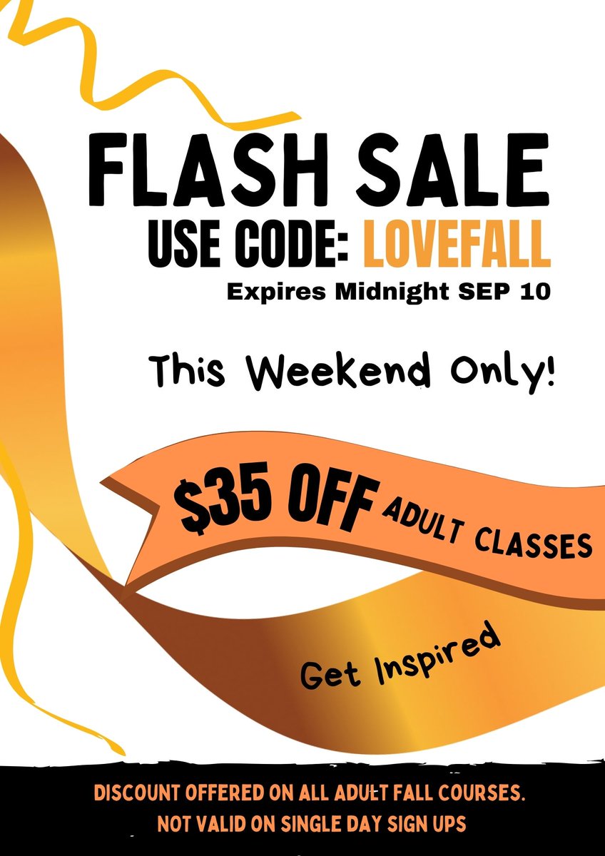 CWASDumbo's tweet image. Check out our #FlashSale this weekend
#AdultArtClasses #FallPaintingClassesforAdults
creativelywildartstudio.com/adult-art-fall…

#CreativelyWild #BrooklynArtists #FallONSALE #PaintandSipBrooklyn