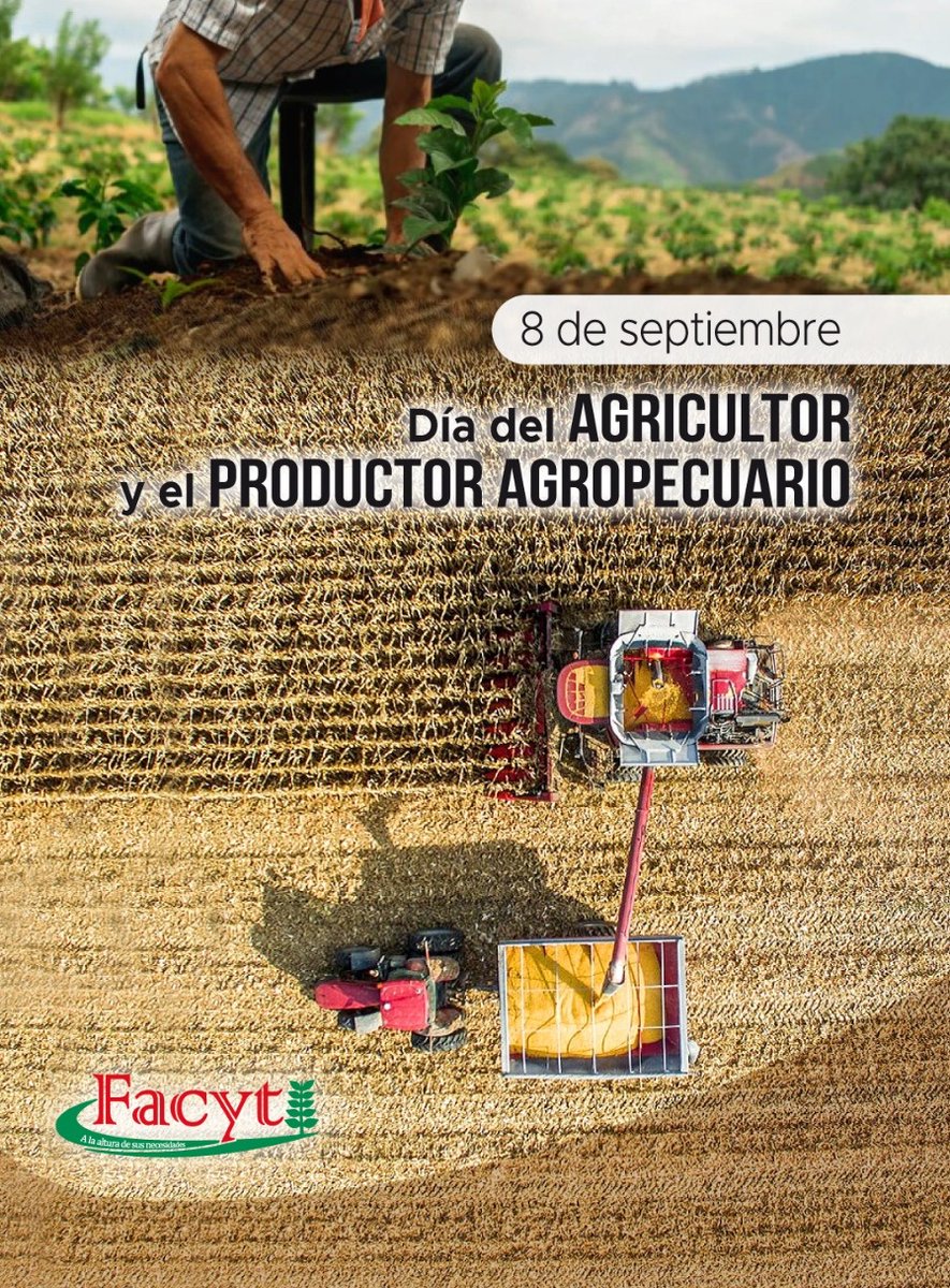 En 1944 el Gob. Nacional instituyó el 8 de septiembre como el Día del Agricultor y Productor Agropecuario, teniendo en cuenta la fundación de la 1° colonia agrícola para reconocer a todos los productores que trabajan la tierra a lo ancho y largo del país 👨‍🌾👩‍🌾🚜