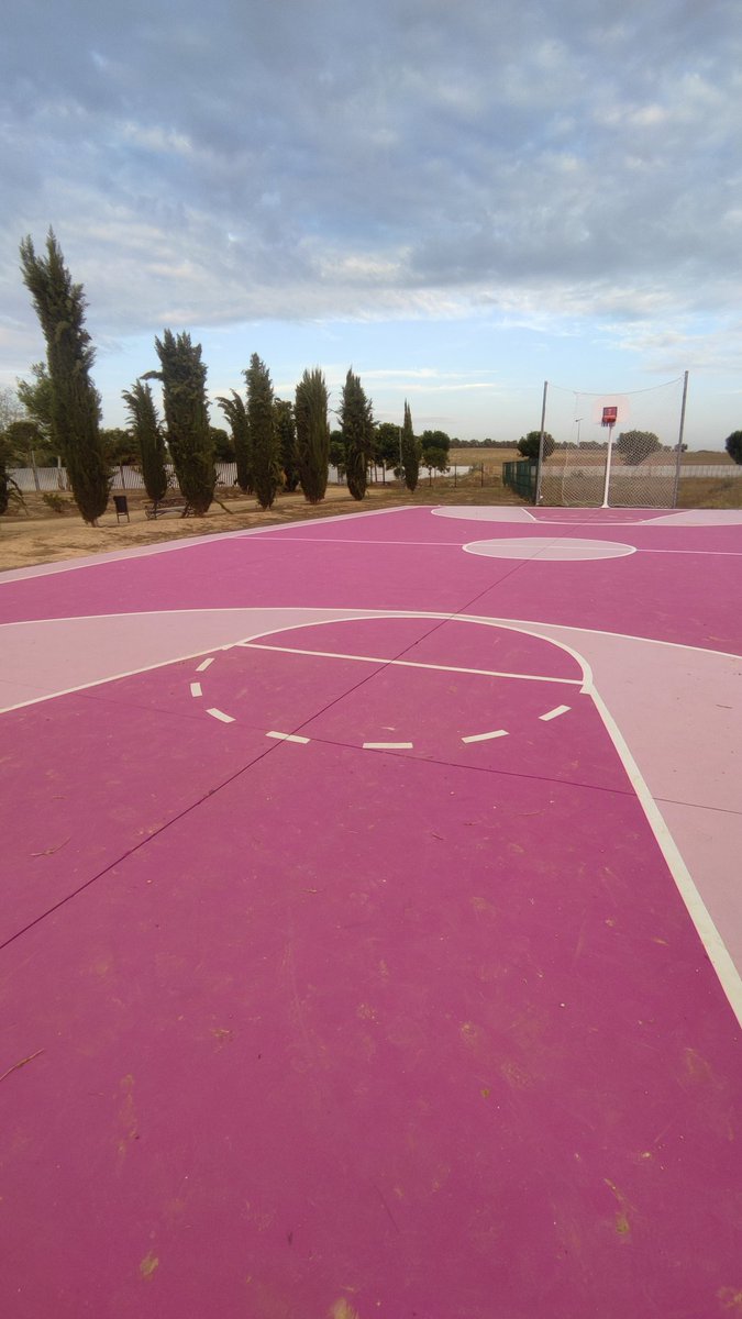 sanchez_julia's tweet photo. Ésta es la pista de baloncesto inutilizada en el Parque La Alquería de Bormujos @AytoBormujos porque:
- La altura de los aros son desproporcionadas. La correcta es 3,05mts
- Los aros no son de baloncesto, tienen un diseño que no permite jugar.
- Sin red, aunque sea de cadenas. https://t.co/87tZUYipji