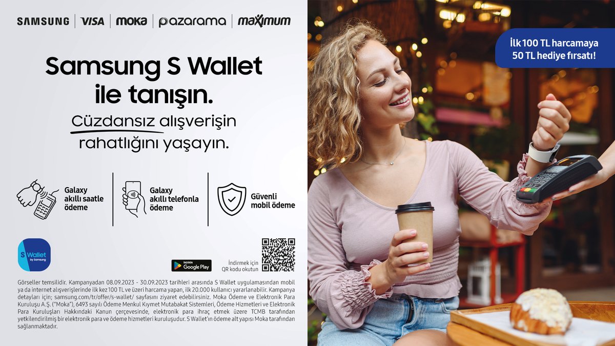 Mokaodeme's tweet image. Dünyanın en iyi markalarının ödeme çözümlerinde tercihi Moka😎 Yoksa siz hala? :)  

#swallet #samsunggalaxy #akıllısaat #akıllıtelefon #temassızodeme #innovation #technology