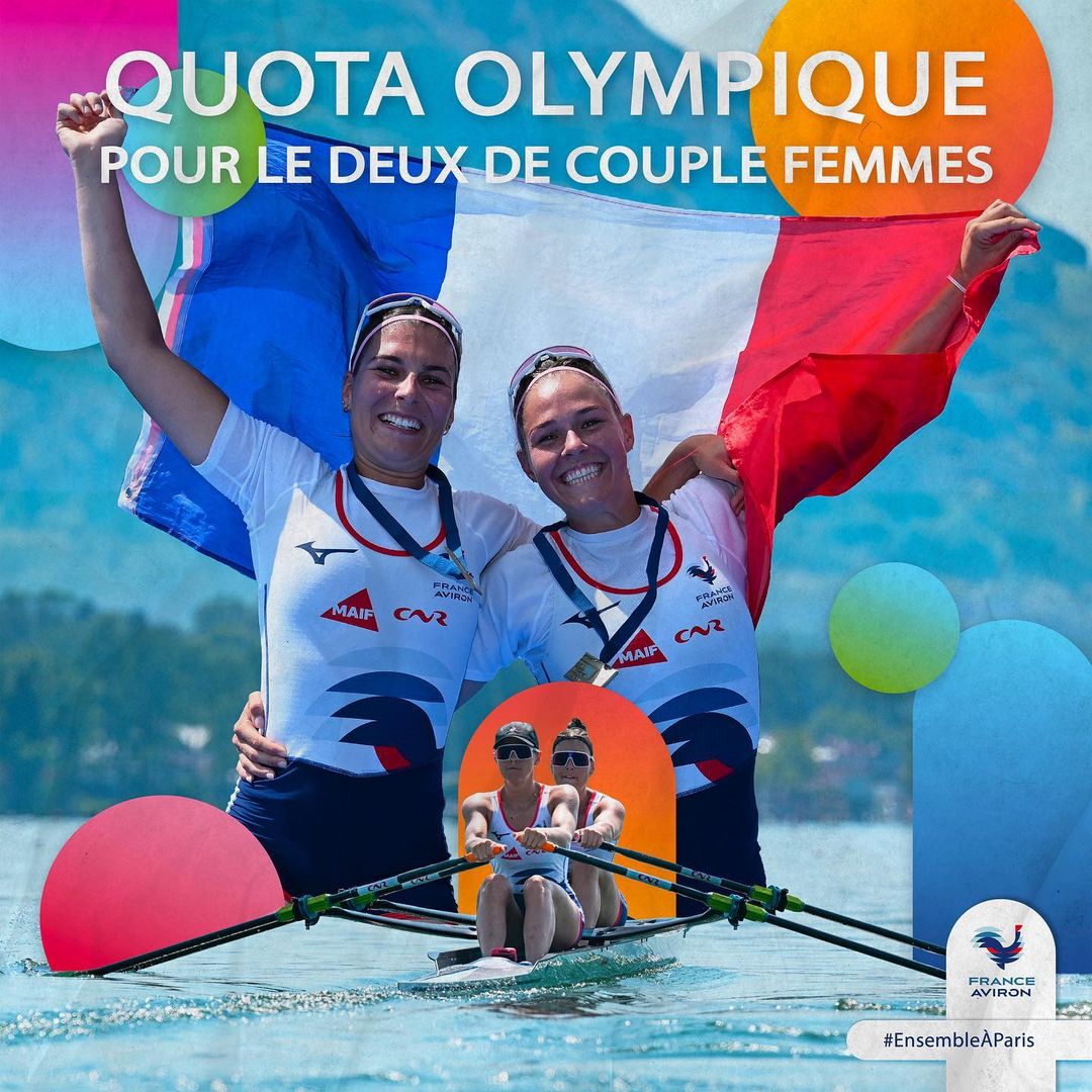 C’est officiel : Emma Lunatti et Margaux Bailleul viennent de se qualifier pour les JO 2024 en deux de couple 🥉
Nous sommes très fiers de continuer à soutenir Emma jusqu’aux JO et sommes très fiers de ce sa réussite !

Bravo aux deux championnes 👏🥳

#JO #JO2024 #aviron