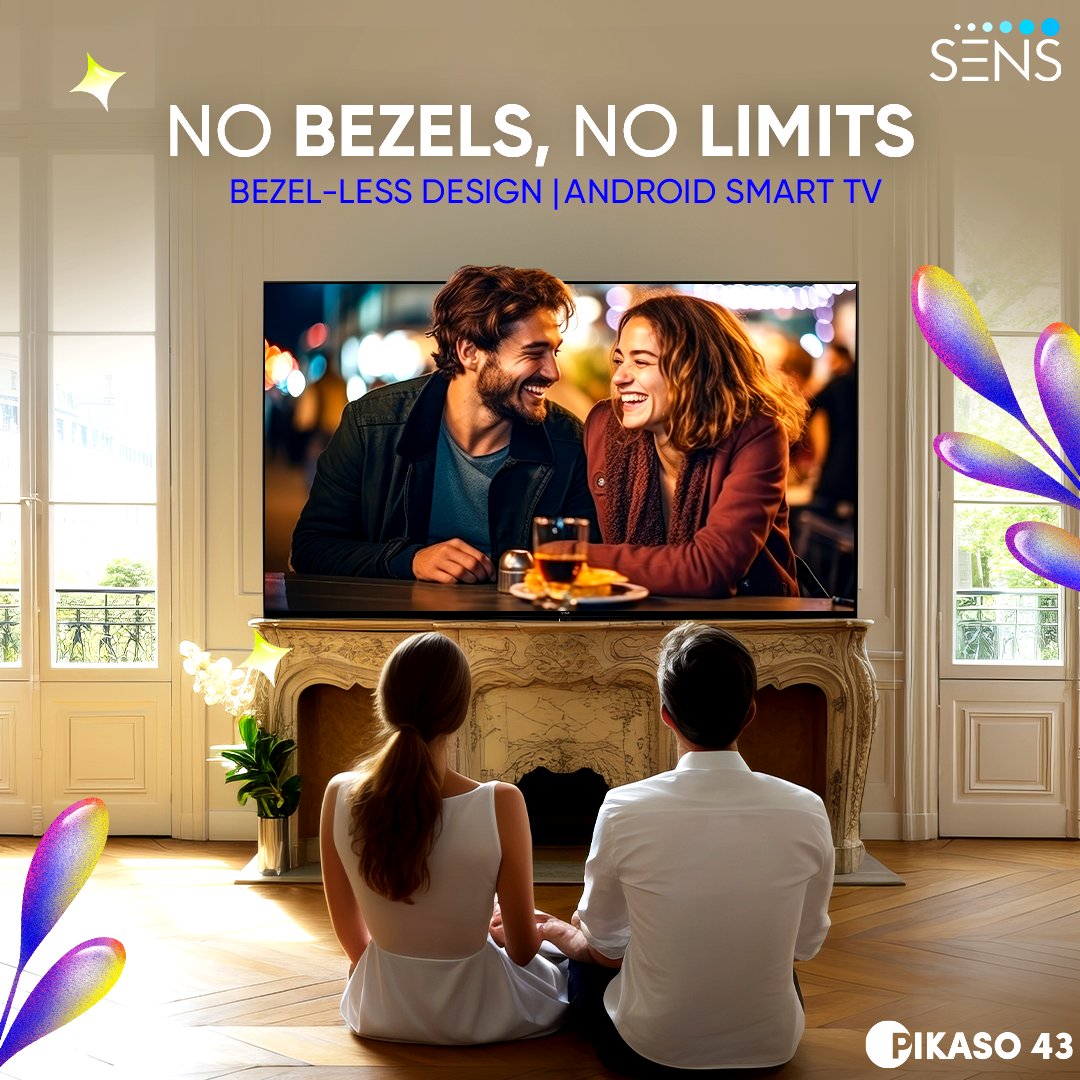 Step into a world without boundaries. Experience TV like never before with Pikaso 43. Grab yours now at an unbeatable price of ₹22,999/-

Shop Now on Flipkart!

#SENS #LetTVsMakeSENS #Pikaso43 #FluroSENS #SmartTV