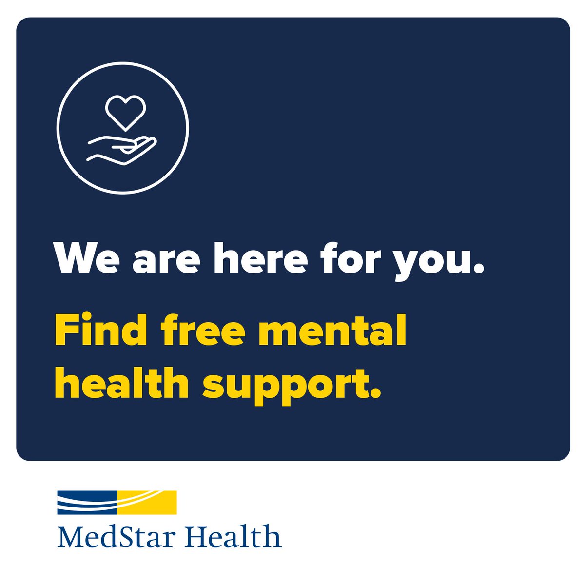 September is National Suicide Prevention Month. If you need help, we are here for you. Learn more about how <a href="/MedStarHealth/">MedStar Health</a> associates can access confidential and free mental health assistance: bit.ly/GMEWellbeing. #BeThe1To