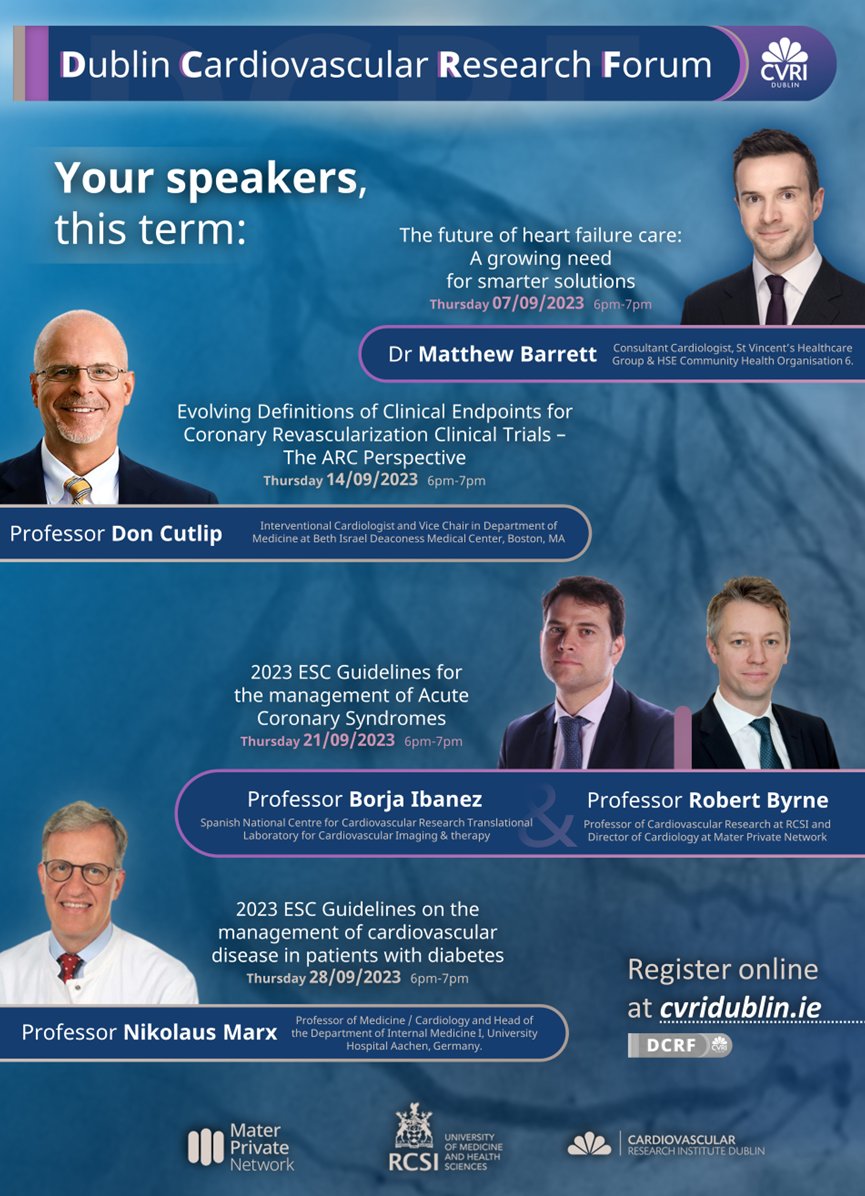 Here is our upcoming line up for our DCRF's- sign up here.... cvridublin.ie/education-and-… @materprivate @RCSI_Irl