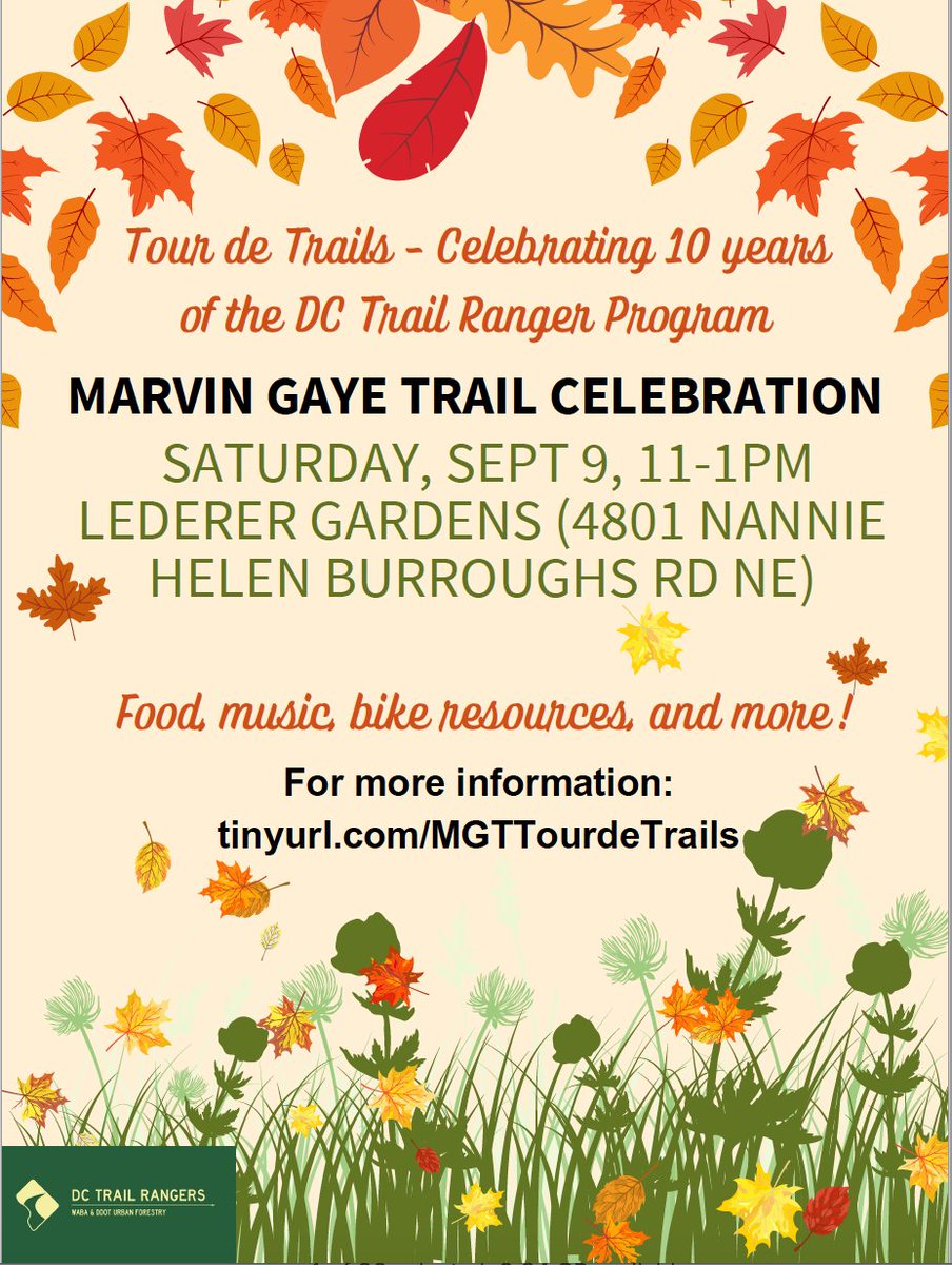 DC Parks & Recreation #WhereFunHappens (@dcdpr) on Twitter photo .<a href="/WABATrailRanger/">WABA Trail Rangers</a> are celebrating 10 years of helping to make the trails welcoming!
Come pick flowers and cherry tomatoes from Lederer Gardens to take home. This family-friendly event is free for friends, family, and neighbors! #Ward7
eventbrite.com/e/dc-trail-ran… .<a href="/WABATrailRanger/">WABA Trail Rangers</a> are celebrating 10 years of helping to make the trails welcoming!
Come pick flowers and cherry tomatoes from Lederer Gardens to take home. This family-friendly event is free for friends, family, and neighbors! #Ward7
eventbrite.com/e/dc-trail-ran…