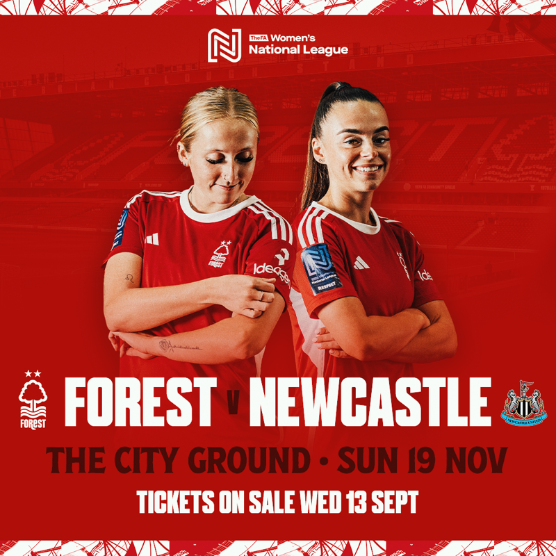 NFFC's tweet photo. The City Ground will host ✌️ @NFFCWomen fixtures in October and November.

Purchase your tickets from 10am on Wednesday! 🎟
