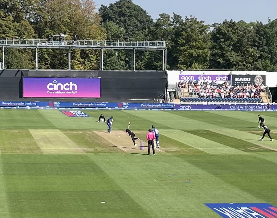 russrthomas's tweet photo. Glorious day @GlamCricket watching @ECB_cricket v @BLACKCAPS #ENGvNZ https://t.co/5OOzAhoXb9
