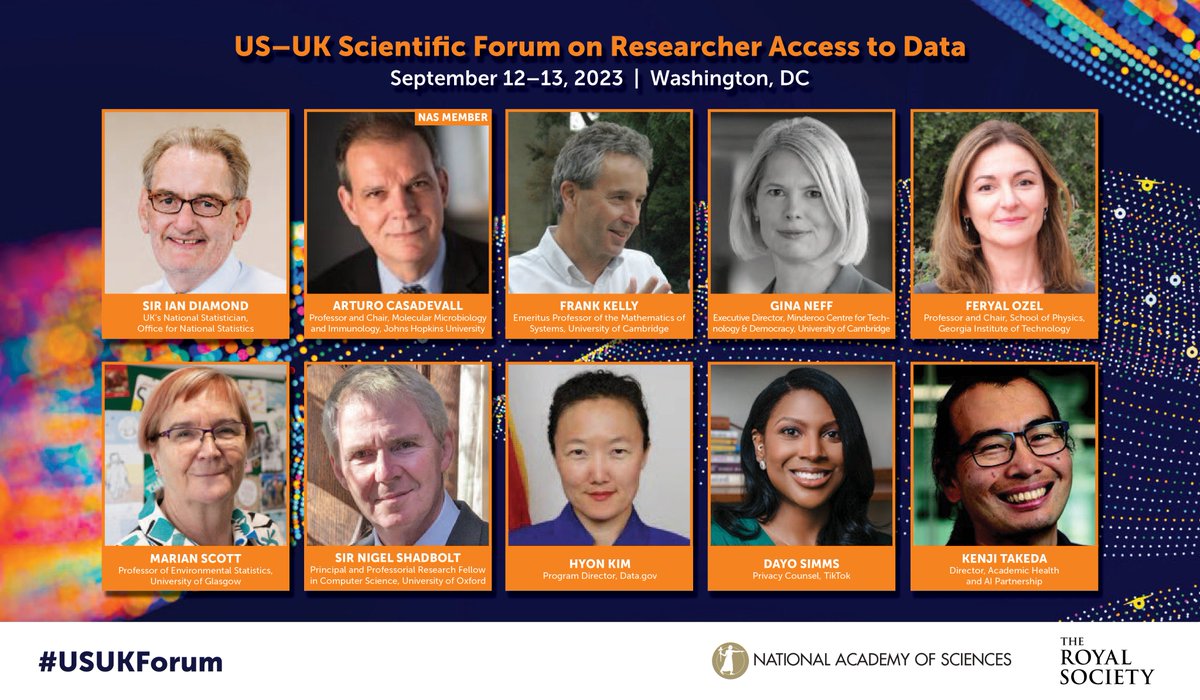 The #USUKForum on Researcher Access to Data will bring together researchers and experts across science, #tech, government & more, featuring a keynote by UK National Statistician Sir Ian Diamond. Watch the event here: bit.ly/usukforum-rese…
