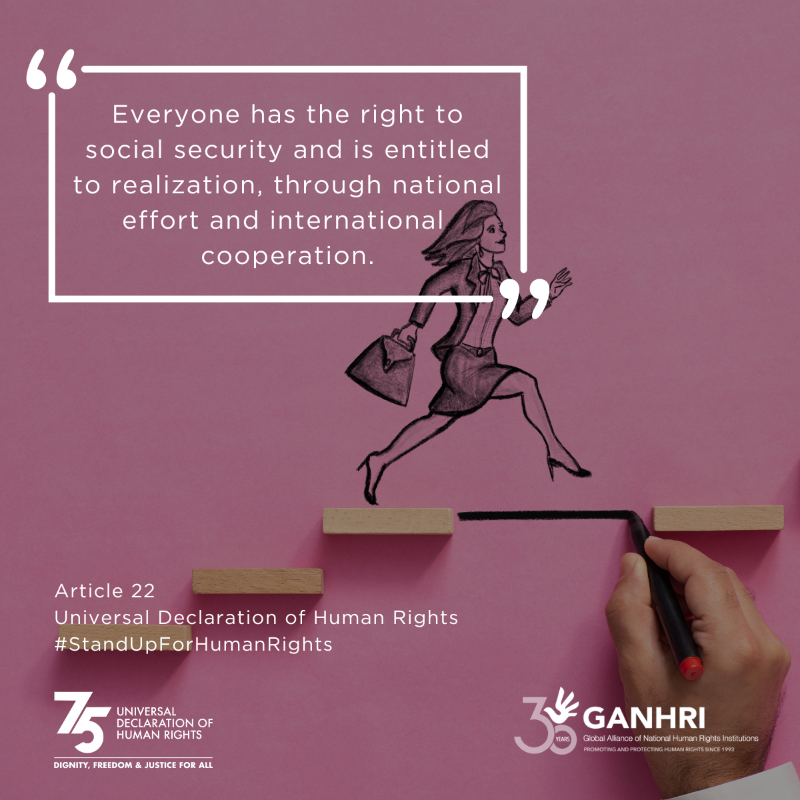 Ganhri1's tweet photo. Article 22 of the #UDHR emphasises the importance of economic, social, and cultural rights in preserving human dignity.
These rights are essential for everyone, as they provide the foundation for a just and equitable society.
#PartnersForGood #HumanRights75 https://t.co/FEpV6ftf2g
