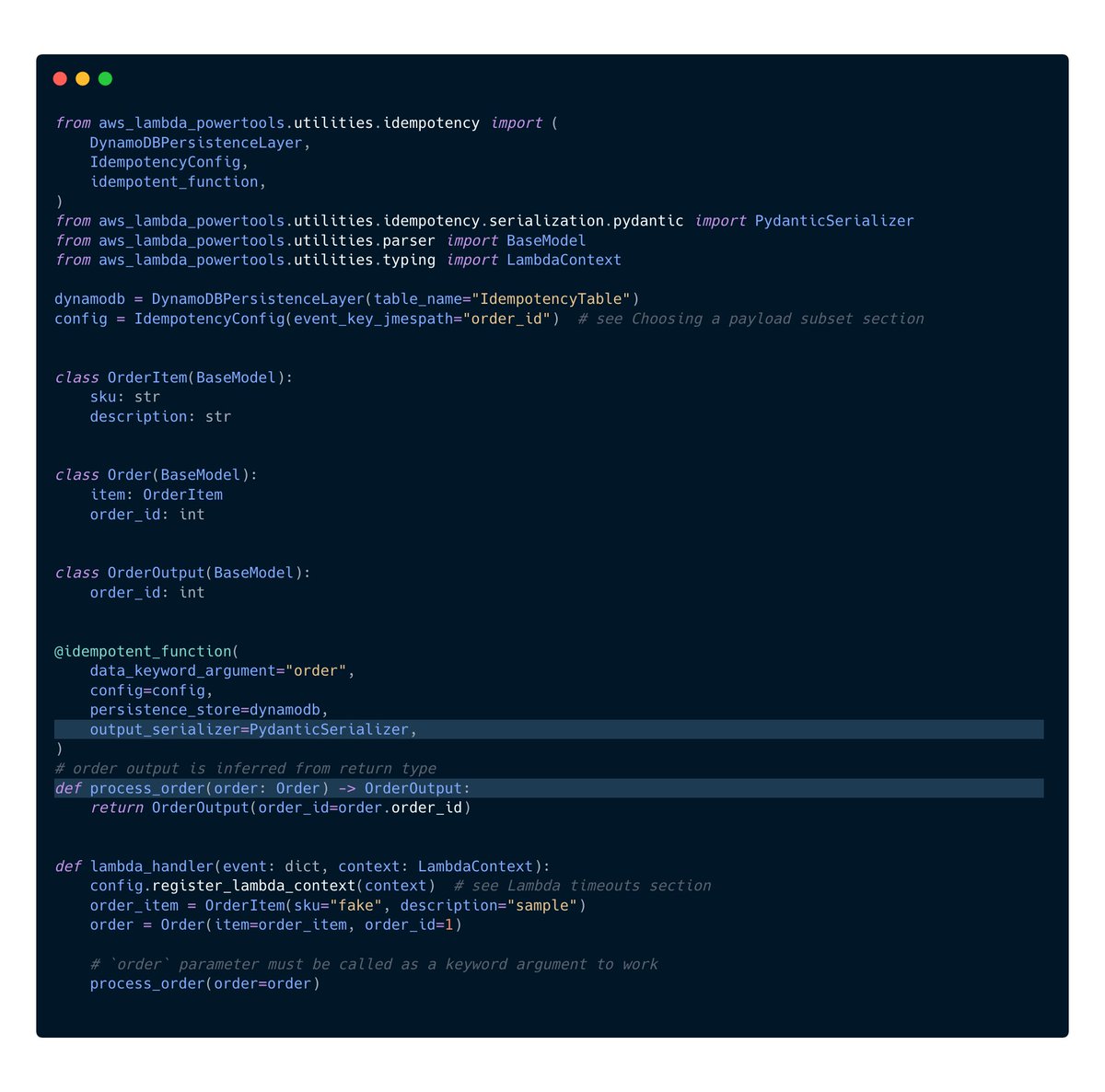 heitor_lessa's tweet photo. 📣 Powertools for AWS (Python) 2.24 is out!

🌟 Middleware support in Event Handler, thanks to @walmsles
🔥 Custom serialization for Idempotency, thanks to Arad from CyberArk
👊 Four new contributors!

https://t.co/XyMQdnS6yT

#aws #serverless https://t.co/Wp4xv1zhGF