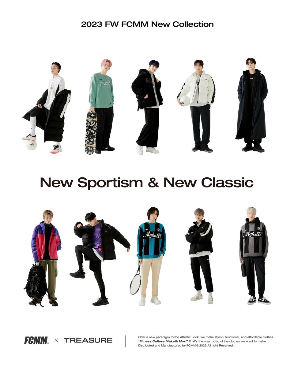 I couldn’t believe my luck when we received the call. It was an opportunity of a lifetime - a collaboration between TREASURE and FCMM. As a member of TREASURE, I felt a mix of excitement and nervousness. The brand had chosen us to represent their latest line of athletic wear.