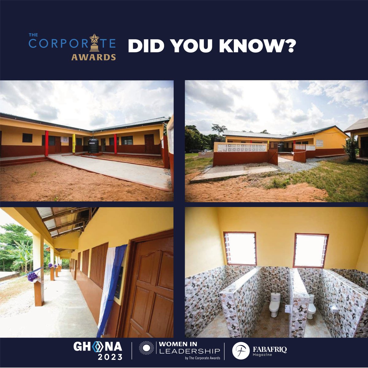 🛑Did you Know? 🛑

The @NPAGhana  inaugurated two new classroom blocks for two schools in the Eastern Region of Ghana.

Nominate your company for the 9th Edition for The Corporate Awards and have your actions recognised on a grand stage!

👇👇