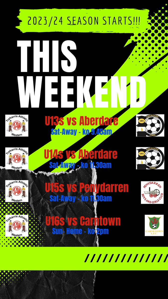 The new season starts this weekend!! 👊🏻⚽️💙

Good luck to all our mini and junior teams this season! 🤞🏻👍🏻💙