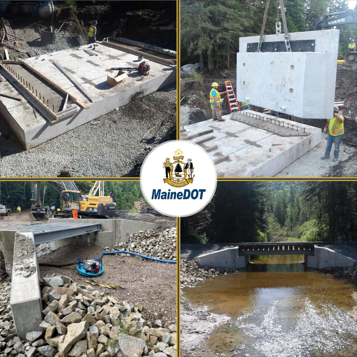 We recently worked w/ contractor CPM Constructors to replace a railroad bridge between Presque Isle and  Ashland. The work required a nine-day suspension of service on the Presque Isle branch of the Maine Northern Railway. One of several railroad projects in Aroostook County.