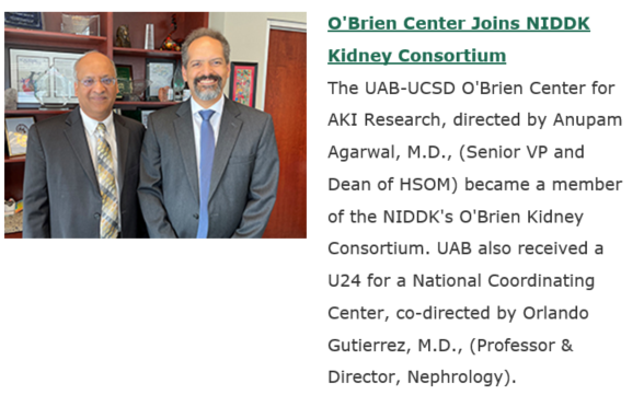 Congratulations <a href="/anupamuab/">Anupam Agarwal</a> &amp; <a href="/ogutierrez136/">Orlando Gutierrez</a> <a href="/UAB_NRTC/">UAB Nephrology</a>  !!! 👏👏🥳🥳
<a href="/UABDeptMed/">UAB Department of Medicine</a> <a href="/UABHeersink/">UAB Heersink School of Medicine</a> <a href="/ucsdnephrology/">UCSD Nephrology</a>