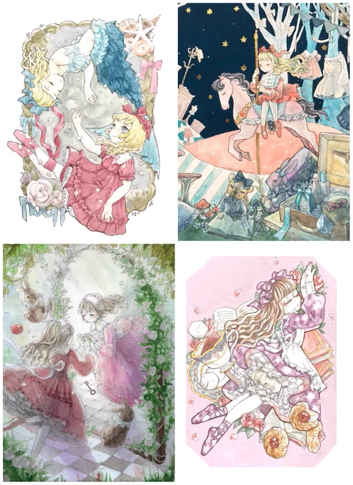 #日常水彩祭

素敵な企画に参加致します!

少女と幻想を描く水彩作家です。

水彩は白昼夢を見てるようなぼんやりとした表現ができるのが魅力の一つかと思います💓 
