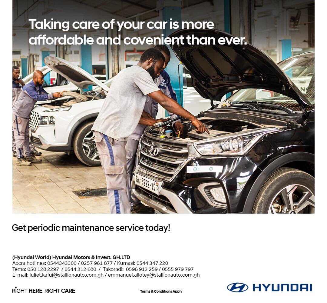 HyundaiWorldGh's tweet photo. Ensure your Hyundai's optimal performance and longevity by engaging in periodic maintenance services to prevent significant breakdowns. https://t.co/fiE6kdAQXN