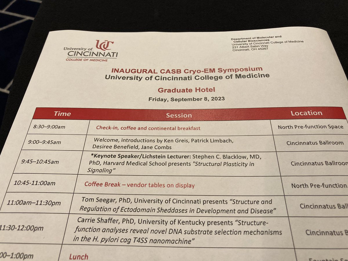 CEMAS_CryoEM's tweet photo. Excited to be @uofcincy for their inaugural cryo-EM symposium! @tinyfrozenstuff @CEMAS_OSU https://t.co/rsox6Xn1Od