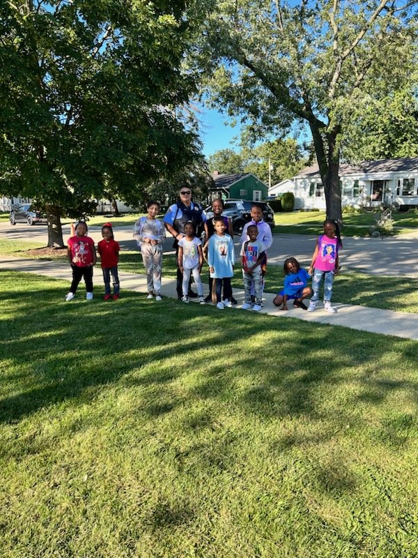 Thanks to the Joliet Police for "Beeing" at Sandburg to welcome our bees to the hive.