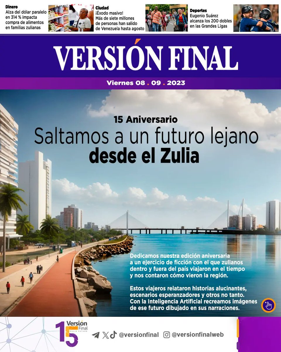VersionFinal's tweet photo. #EdicionAniversaria✨📰| Versión Final viajó al futuro con emprendedores y profesionales para conocer su visión.

Acompáñanos tú también en este viaje a través de https://t.co/o3I2c0MvJA https://t.co/V9YCGYuxHn