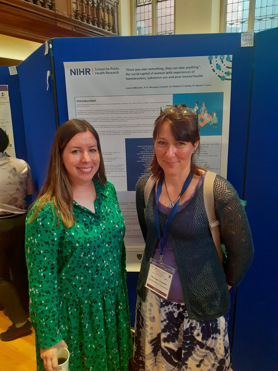 NIHRSPHR's tweet photo. Presenting her work at #SSM2023 today, #SPHRtrainee @JoanneMcGrath10's research explores the complex stories of women who have experienced homelessness
@MoniqueLhussier @fuse_online @NIHR_ARC_NENC
https://t.co/yDMZncuetO https://t.co/40eADvGtjl