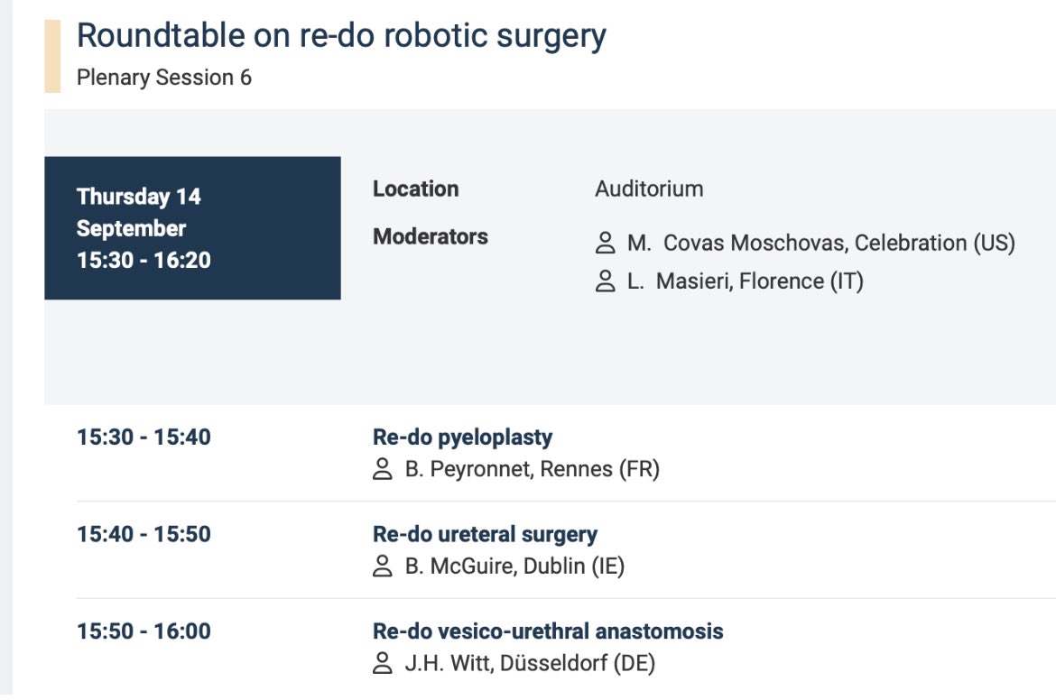 Join us for an exciting session on complex robotic reconstructive options at next week's ERUS meeting in Florence. @BPeyronnet @marciomoschovas @LoreMasieri @drjkaouk