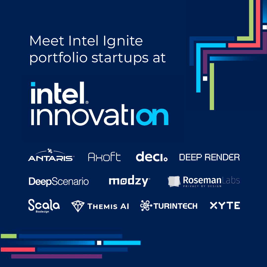 🚀We’re so excited to attend #IntelInnovation in San Jose, CA on Sept. 19-20, with 11 #IntelIgnite portfolio startups!

They’ll be showcasing at the @Intel Startup Community in the Advanced Technology Anchor. Reach out to them to set up a meeting!

 #IamIntel #IntelInnovation2023