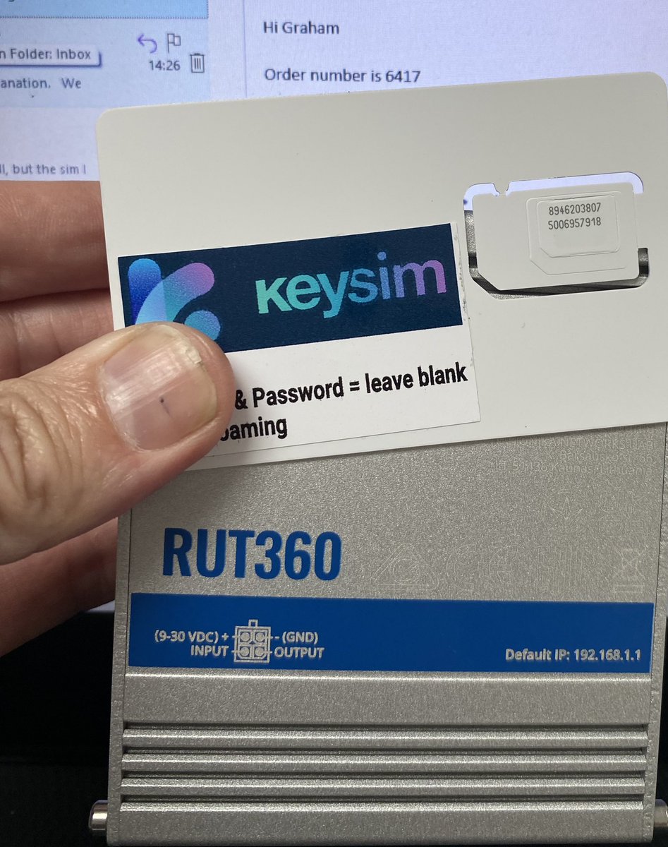 Multi network IoT SIM &amp; RUT360 order just landed
