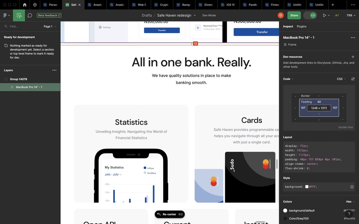 childofpurposee's tweet image. A redesign of @SafeHavenBank website(desktop view)🚀