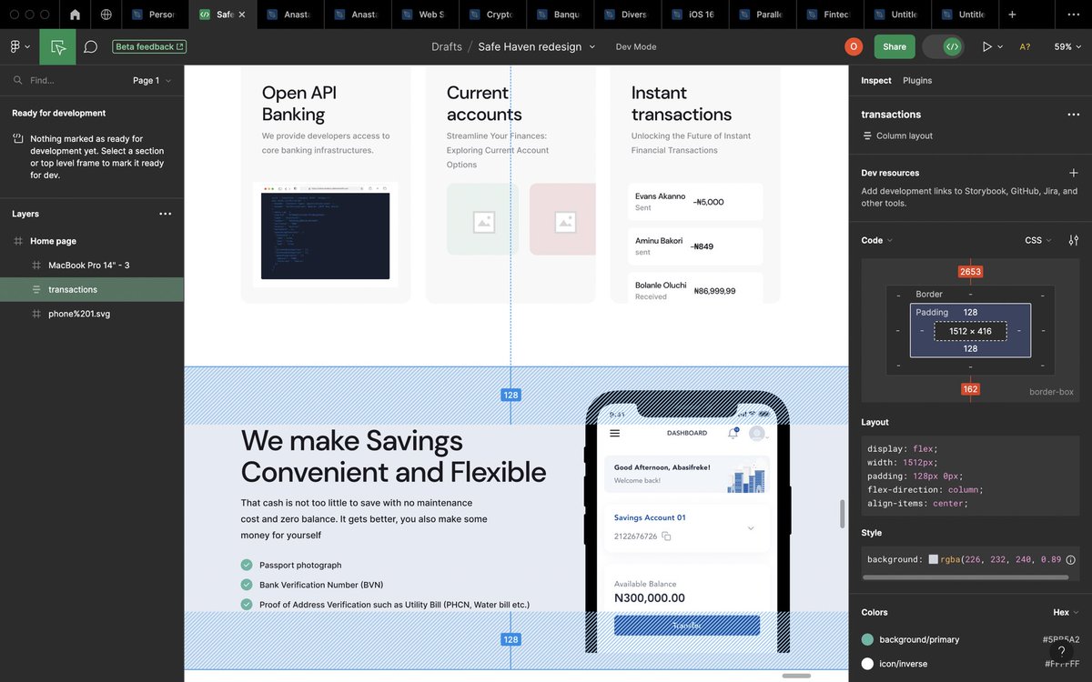 childofpurposee's tweet image. A redesign of @SafeHavenBank website(desktop view)🚀