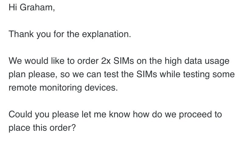 New client signing up for UK’s fastest growing IoT SIM