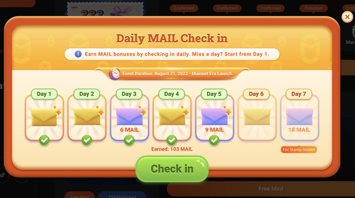 MailZeroNetwork's tweet photo. 1️⃣ Daily Check-In 

🗓️Consistency = 41 $MAIL in a week! 

🔗 Check Now: https://t.co/gSarddinNe https://t.co/MYflnhF3Rk