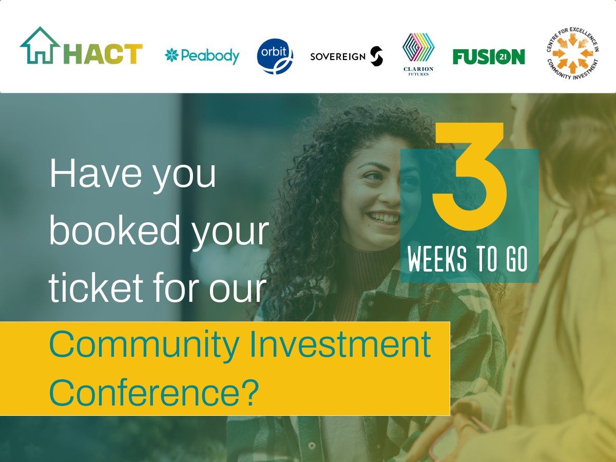 Just over 3 weeks till our Centre for Excellence in Community Investment Conference - Have you booked your tickets yet? Featuring a  lineup of sector experts, the day includes panels, presentations, and breakout groups. 

Book your early bird tickets here: buff.ly/3regw62