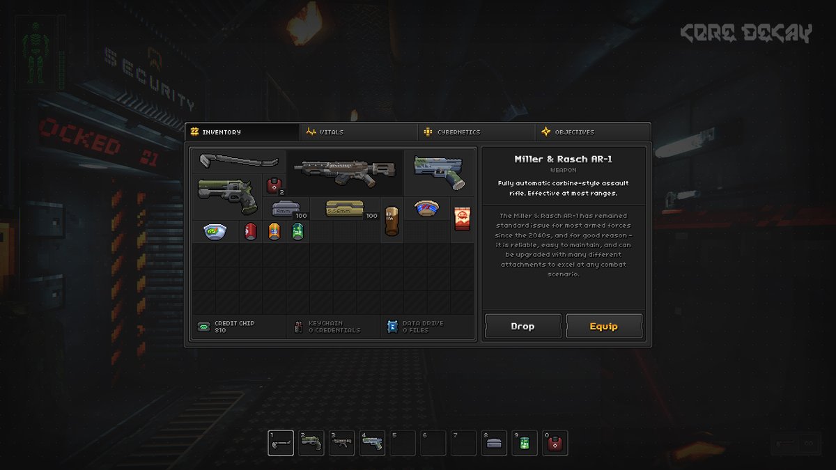 3DRealms's tweet image. Look at that beautiful player inventory.
Wishlist Core Decay so you don't miss out: store.steampowered.com/app/1260940/Co… #ScreenshotSaturday