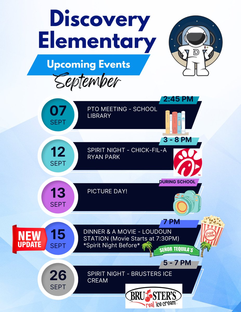 📢 UPDATE! 📢 DINNER AND A MOVIE NIGHT! See you there!