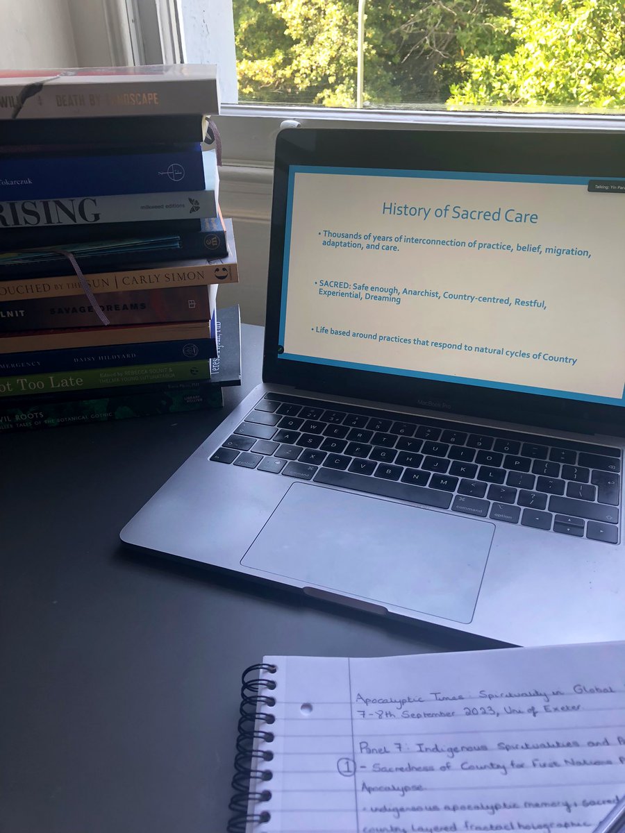 wonderful afternoon listening to @CritSpirit ‘Indigenous Spiritualities and Paradigms of Knowledge’ panel. Special thank you to @ParadiesYin & Cullen Joyce for their engaging and thoughtful presentation. 🍃