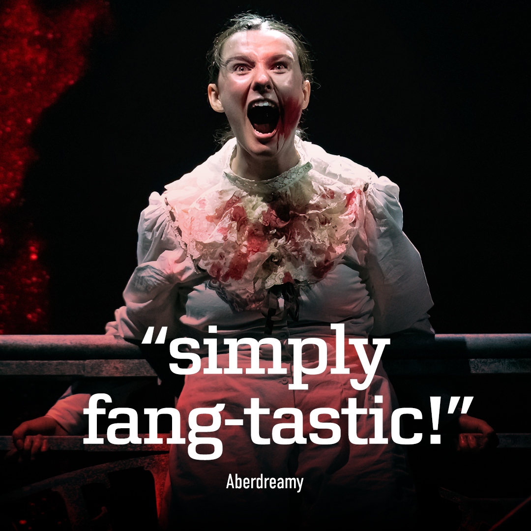 APAWhatsOn's tweet photo. The reviews are in! 📰⁠
⁠
The press were in last night to see Dracula: Mina’s Reckoning and have declared it to be “simply fang-tastic!” There's still time to catch this uniquely Scottish take on Bram Stoker’s classic at HMT until this Saturday! 

⁠https://t.co/F6Tlx6cVgO
⁠ https://t.co/D2QQoXKG3w