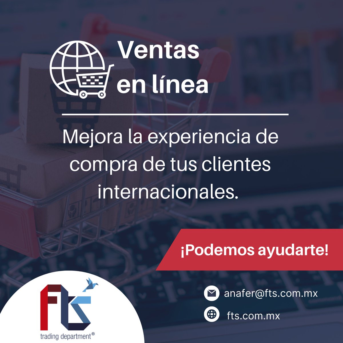 🤔 ¿Qué tan claras están tus políticas de venta al extranjero dentro de tu sitio wb?

 🛒 ¿Conoce tu cliente los trámites que tendrá que realizar, y los impuestos a pagar para recibir tus productos? 

Escribe a:  anafer@fts.com.mx 

#ventasenlinea  #crossborderecommerce