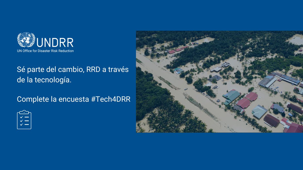 UNDRR_Americas's tweet photo. Es hora de participar❗Su contribución impulsará avances significativos en la tecnología de RRD en nuestra región. Complete esta encuesta antes del 18 de septiembre de 2023. 
#Tech4DRR #RRD 👉👉 https://t.co/MLjJtGJ2jc https://t.co/B2JYHJjqje