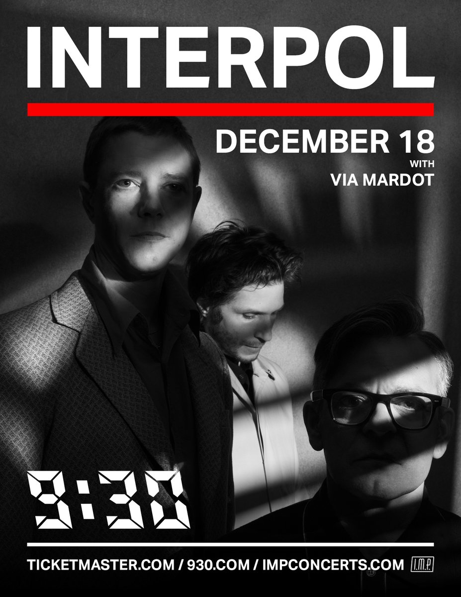 ON SALE NOW: 12/18, @Interpol 🎟️: bit.ly/Interpol_930