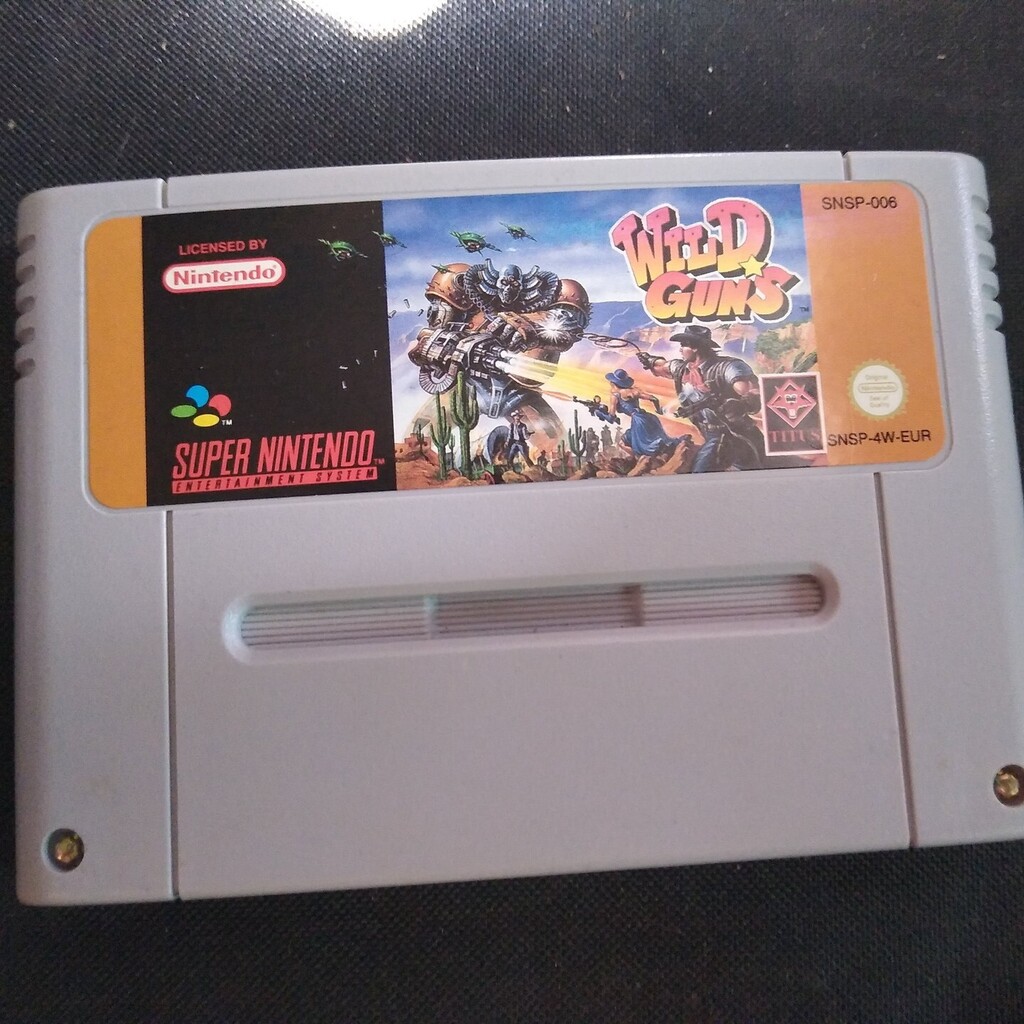 NekoPlayzGames's tweet photo. Random Game Pickup - Wild Guns (SNES) #supernintendo #nintendo #titus #snes #wildguns #retrogaming #crtgaming #pvmgaming #consolegaming #shareyourgames #gamecollecting #gamepickups #gamersunite https://t.co/ds2FH9yvh4 https://t.co/AB54yt2BSM