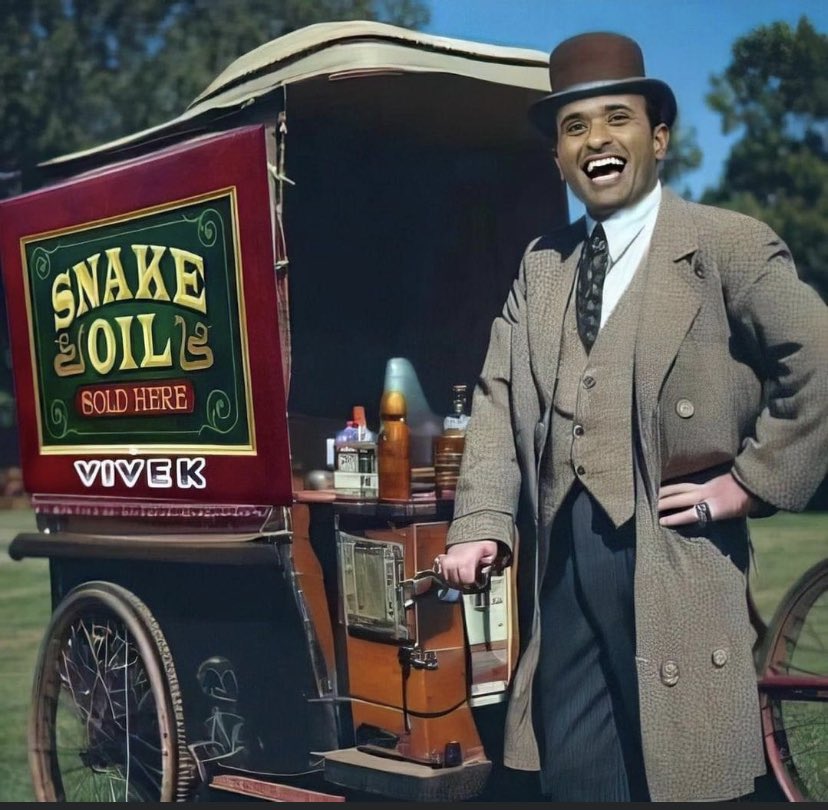 Annie on X: "Snake oil salesman, #Ramaswampy https://t.co ...