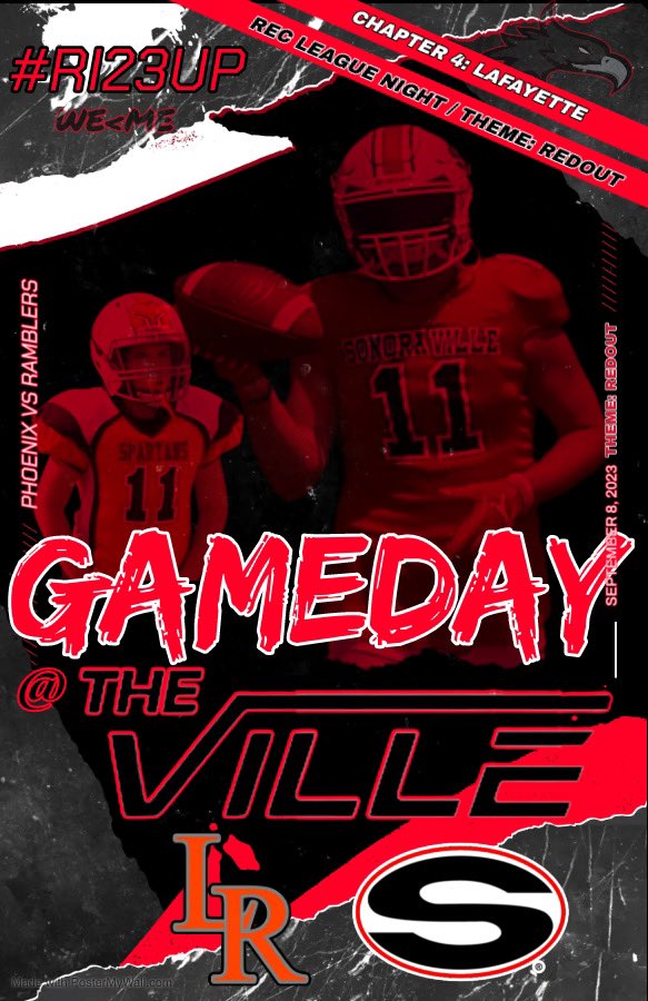 Chapter 4: <a href="/LaFayetteFTBL/">LaFayette Ramblers Football</a> 
🏟️ @ The Furnace
🕰️ Kickoff 7:30
🎟️ <a href="/GoFanHS/">GoFan</a> gofan.co/event/1039785?…
🏈 Rec Night Recognition 7:05 
#RI23UP🔥