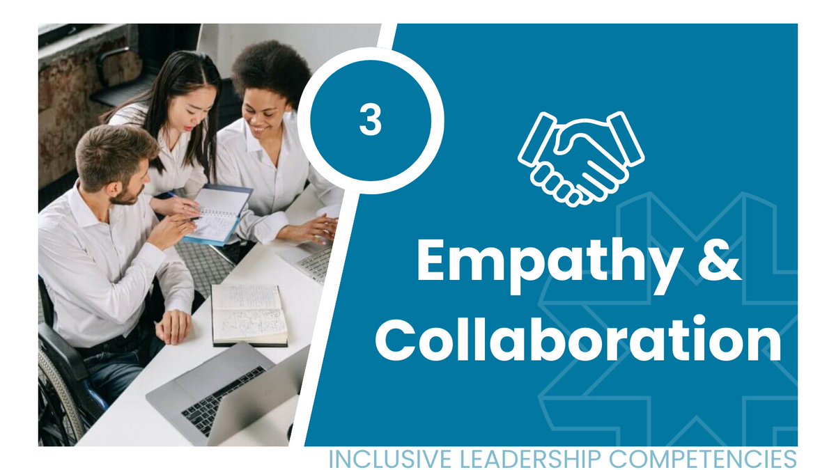 LCWinclusion's tweet photo. LCW defines four overarching competencies of #InclusiveLeadership for effective, high-performing teams. 

Number three is Empathy &amp; Collaboration: speak in authentic, brave, and culturally competent ways.

#DEI #Inclusion #Culture https://t.co/PCU8oY6tN4