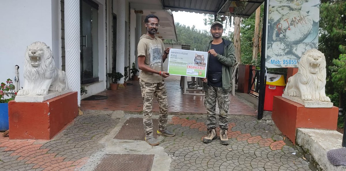 ShivaJmc12's tweet photo. The release of #RustySpottedCat awareness poster
at #nilgirihills, #Tamilnadu, #India by Thalaivaas Jana & Thamizhselvan Muthulingam the super biologists.
#rscwg #wildlife #Nilgiris #savesmallcats #smallcatsconservation @UKNikon #indiaves @Natures_Voice #ThePhotoHour @NikonIndia #BBCWildlifePOTD @AnimalPlanet @DiscoverKorea_ @WildlifeMag @NikonUSA @NatGeoIndia @BBCEarth @Discovery